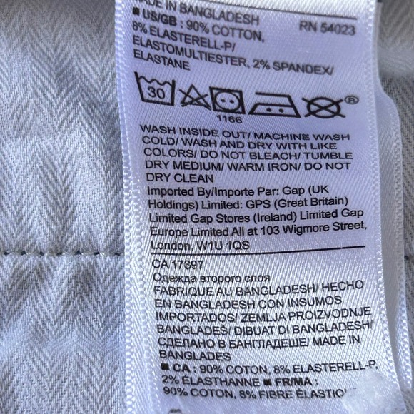 Banana Republic Aiden Chino Pants Mens 34x32 Blue Tailoring Performance - Picture 7 of 7